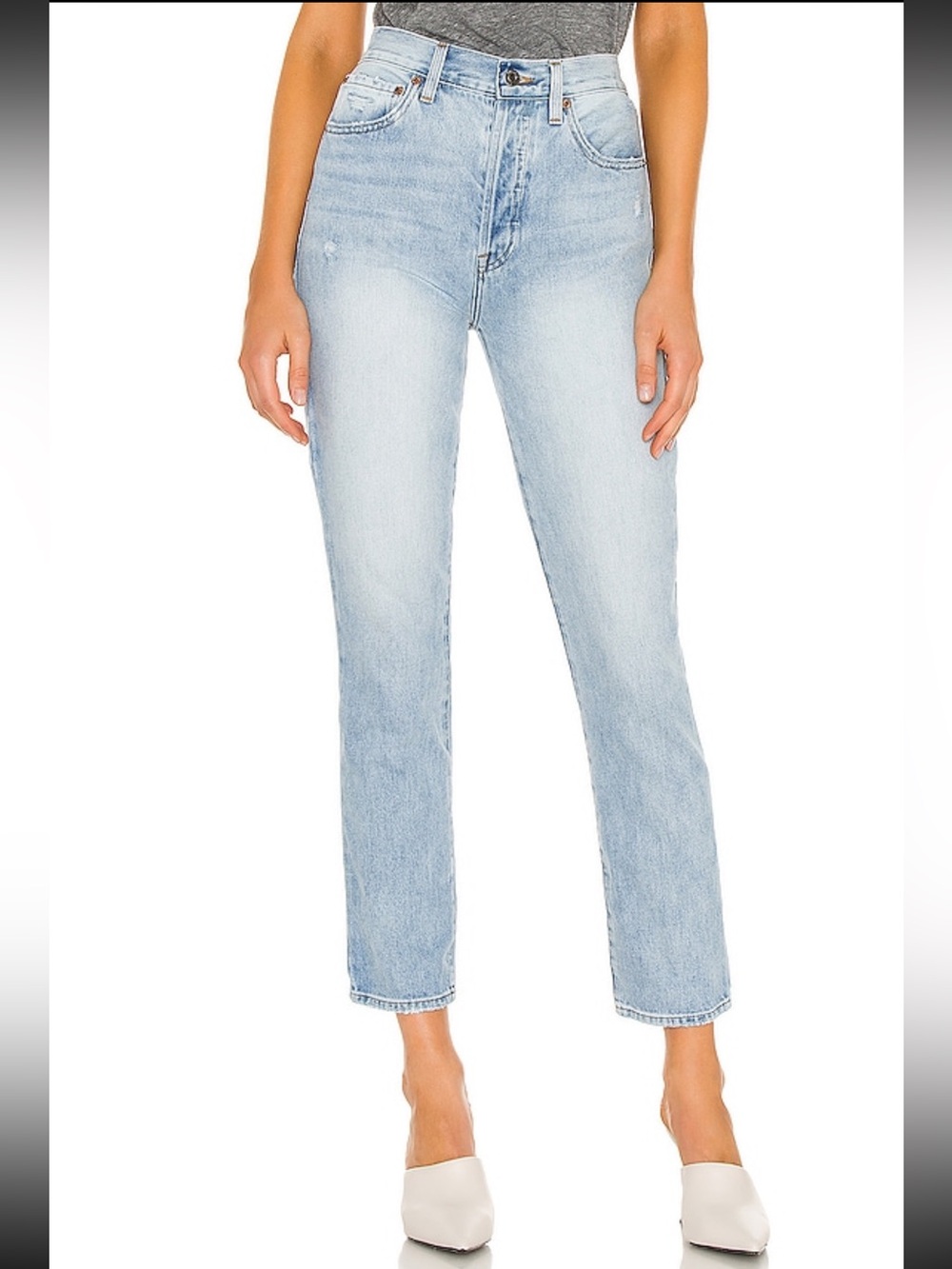 PISTOLA Keaton High Rise Slim Straight Morning Sky Jeans